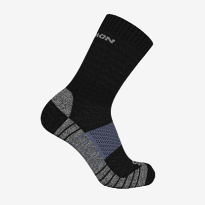 SALOMON tekaške nogavice 2256400 AERO CREW black/grisaille/quiet shade