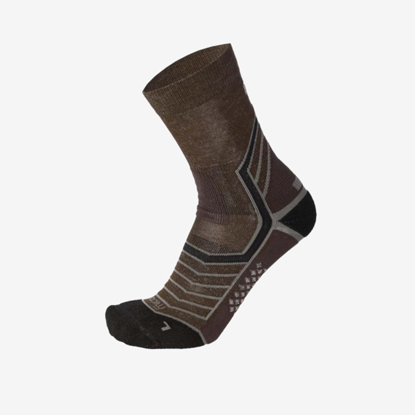 MICO pohodne nogavice CA01541 315 MEDIUM WEIGHT ODOR ZERO X-STATIC® TREK CREW SOCKS antracite brown