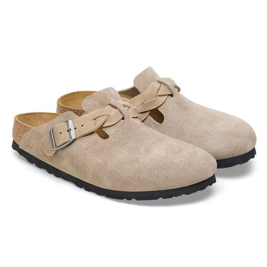 BIRKENSTOCK natikači 1026694 BOSTON BRAIDED -narrow- taupe