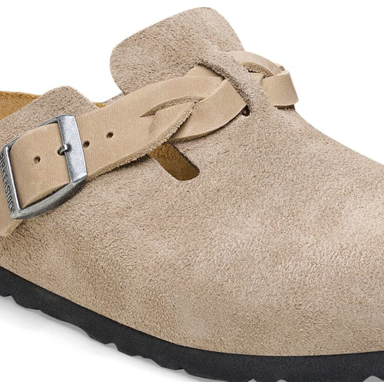 BIRKENSTOCK natikači 1026694 BOSTON BRAIDED -narrow- taupe