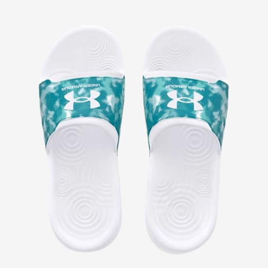 UNDER ARMOUR ž natikači 3027223-100 SELECT GRAPHIC SLIDES white radial turquoise