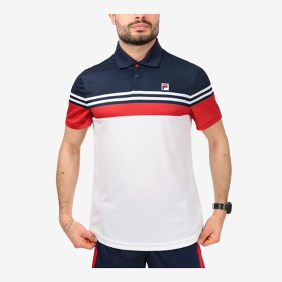 FILA m polo majica FBM231010E 0152 PAUL white red
