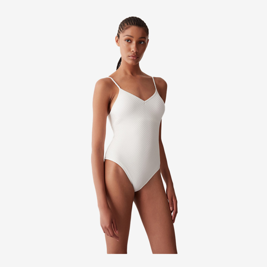 COLMAR ž kopalke 3000 9YF 01 ONE-PIECE TEXTURED SWIMSUIT white