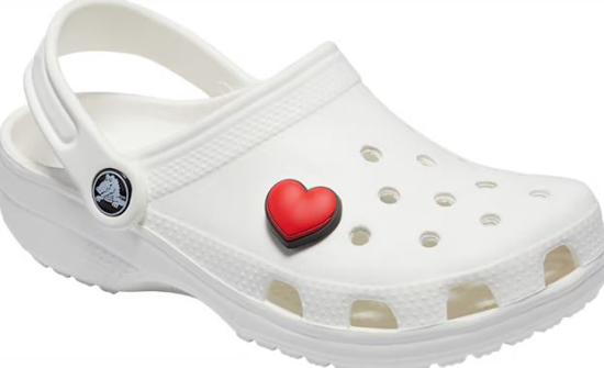 CROCS jibbitz HEART red