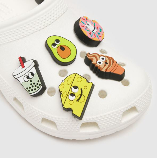 CROCS jibbitz™ LIGHTS UP FOOD FRIENDS 5 PAC yellow green