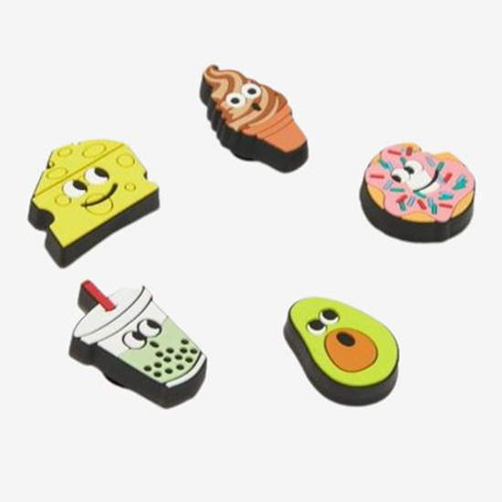 CROCS jibbitz™ LIGHTS UP FOOD FRIENDS 5 PACK yellow green