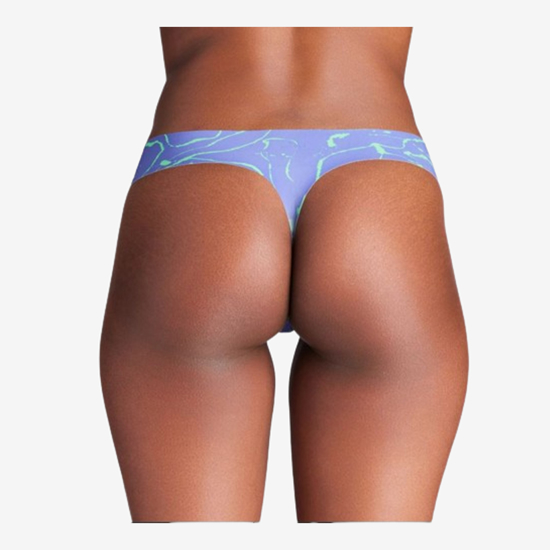 UNDER ARMOUR ž spodnje perilo 1383894-561 PURE STRETCH 3-PACK PRINTED NO SHOW THONG starlight celeste midnight navy