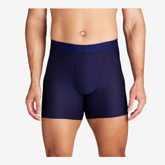 UNDER ARMOUR m spodnje hlače 1383884-410 PERFORMANCE TECH MESH 6'' 3-PACK BOXERJOCK®  midnight navy steel full heather