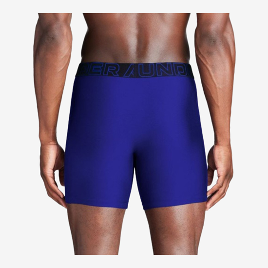 UNDER ARMOUR m spodnje hlače 1383878-400 PERFORMANCE TECH 6'' 3-PACK BOXERJOCK® royal steel full heather