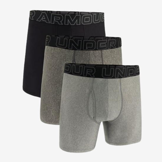 UNDER ARMOUR m spodnje hlače 1383878-035 PERFORMANCE TECH 6'' 3-PACK BOXERJOCK® grey