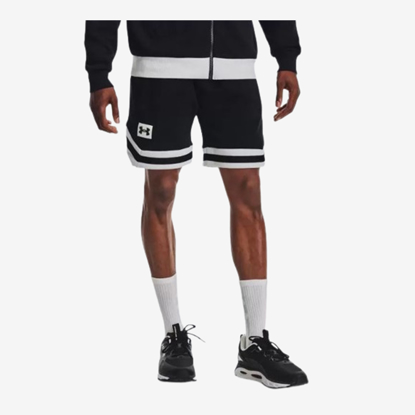 UNDER ARMOUR m hlače 1361624-001 UA RIVAL FLC ALMA MATER SHORTS black red grey