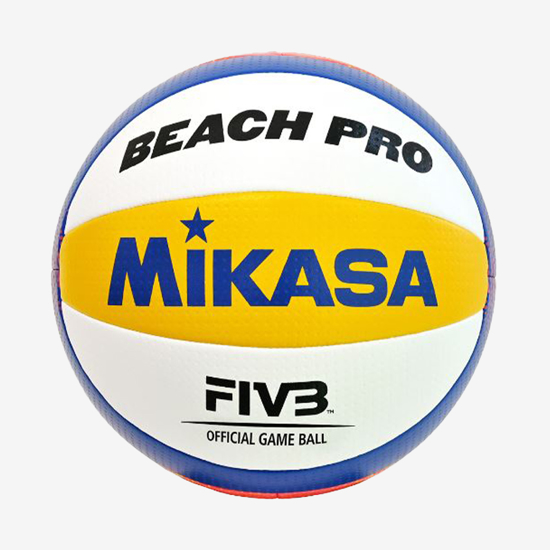 MIKASA žoga za odbojko BV550C-WYBR BEACH PRO white blue orange