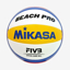 MIKASA žoga za odbojko BV550C-WYBR BEACH PRO white blue orange
