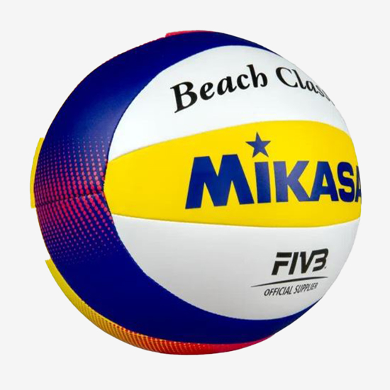 MIKASA žoga za odbojko BV552C-WYBR BEACH CLASSIC yellow blue white