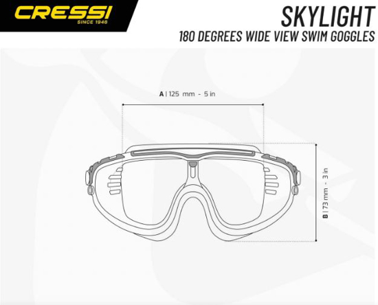 CRESSI odr plavalna očala DE203450 SKYLIGHT black black smoked lens