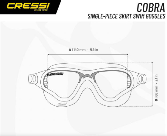 CRESSI odr plavalna očala DE201992 COBRA black black smoked lens