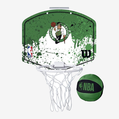 WILSON košarkarska žogica z mini košem WTBA1302BOS NBA BOSTON CELTICS MINI HOOP green black