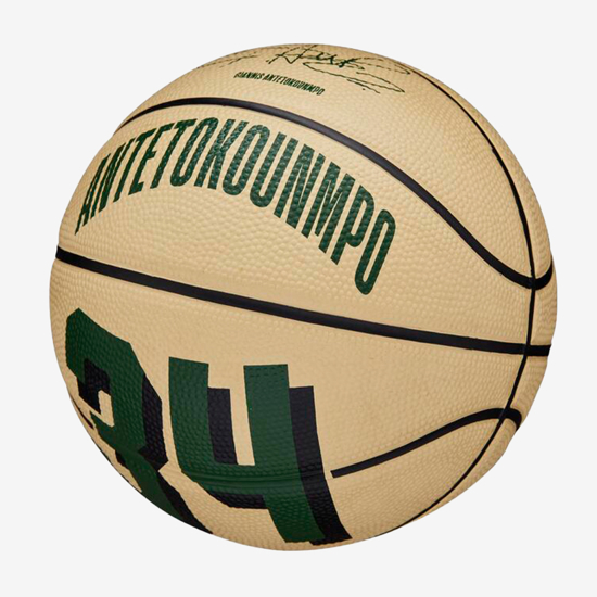 WILSON košarkarska žoga WZ4007501 NBA PLAYER ICON GIANNIS ANTETOKOUNMPO beige green