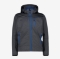 CMP m softshell SOFTSHELL JACKET WITH DETACHABLE HOOD titanio mel zaffiro
