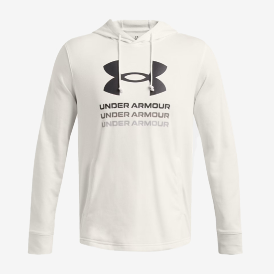 UNDER ARMOUR m kapucar 1386047-112 RIVAL TERRY onyx white