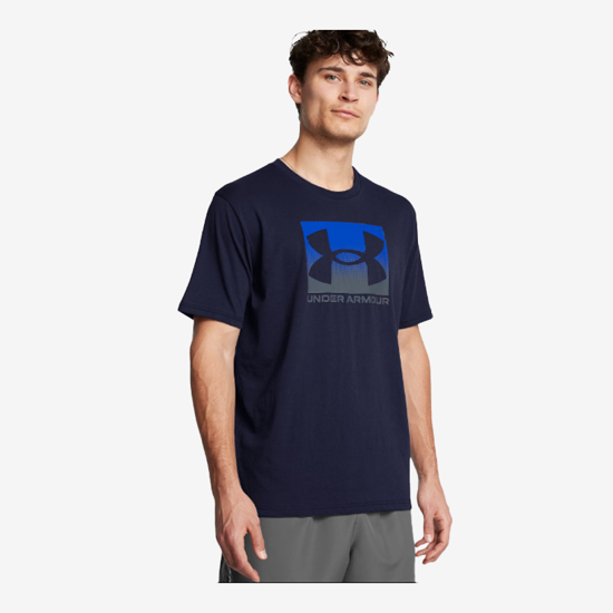 UNDER ARMOUR m majica 1386793-410 UA BOXED SPORTS SHORT SLEEVE midnight navy black