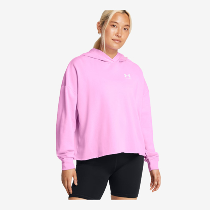 UNDER ARMOUR ž kapucar 1382736-638 RIVAL TERRY OVERSIZED HOODIE stellar pink white