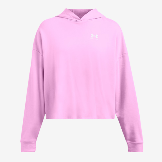 UNDER ARMOUR ž kapucar 1382736-638 RIVAL TERRY OVERSIZED HOODIE stellar pink white