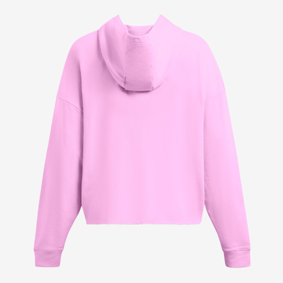 UNDER ARMOUR ž kapucar 1382736-638 RIVAL TERRY OVERSIZED HOODIE stellar pink white
