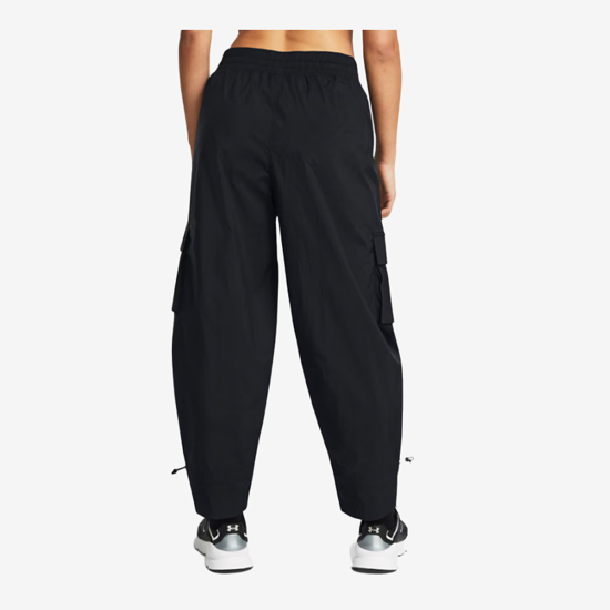 UNDER ARMOUR ž hlače 1386456-001 CRINKLE WOVEN PANTS black white