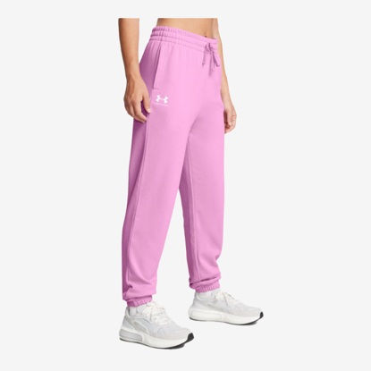 UNDER ARMOUR ž hlače 1382735-638 RIVAL TERRY JOGGERS pink
