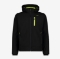 CMP m softshell SOFTSHELL JACKET WITH DETACHABLE HOOD nero acido