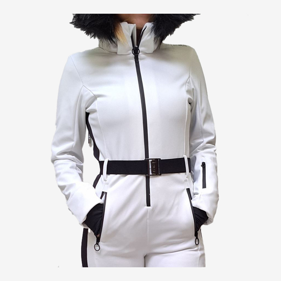 CMP  ž smučarski kombinezon 34W4456F A001 SUIT WITH DETACHABLE HOOD bianco