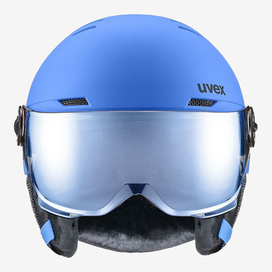 UVEX otr smučarska čelada S5662632 ROCKET JR VISOR blue matt