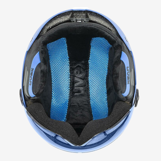 UVEX otr smučarska čelada S5662632 ROCKET JR VISOR blue matt