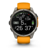 GARMIN športna ura FENIX® 8 010-02904-11 AMOLED sapphire titanium with spark orange graphite silicone band, 47 mm