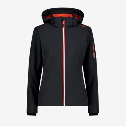CMP ž softshell 39A5006 03UP MÉLANGE SOFTSHELL JACKET antracite papavero