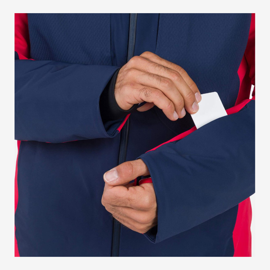 ROSSIGNOL m smučarska bunda RLNMJ03 715 DIRETTA MIX SKIJACKET dark navy red