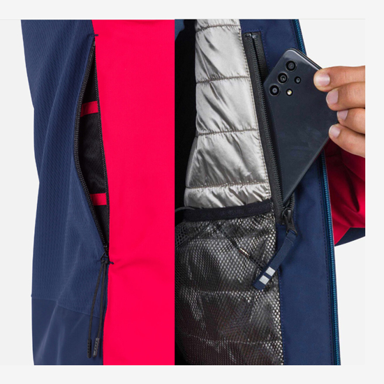 ROSSIGNOL m smučarska bunda RLNMJ03 715 DIRETTA MIX SKIJACKET dark navy red