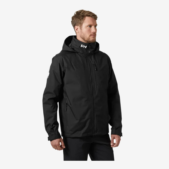 HELLY HANSEN m jakna 34442 990 CREW HOODED MIDLAYER SAILING JACKET 2.0 black