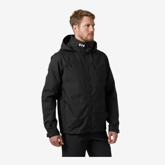 HELLY HANSEN m jakna 34442 990 CREW HOODED MIDLAYER SAILING JACKET 2.0 black