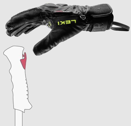 LEKI odr smučarske rokavice 654805301 WCR VENOM SPEED 3D black lemon