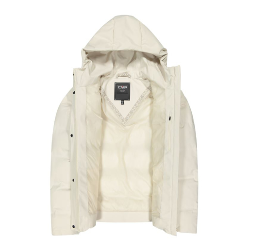 CMP ž puhovka 34K0706 A238 JACET WITH FIX HOOD beige