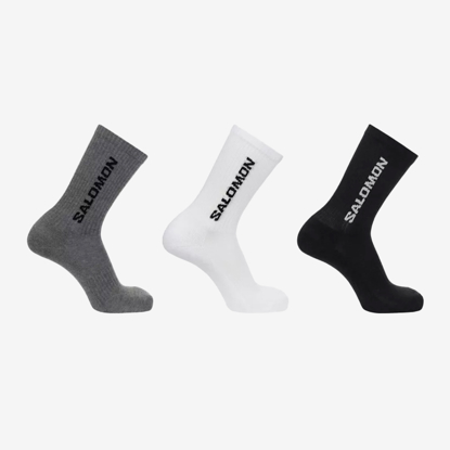 SALOMON nogavice LC208620 EVERYDAY CREW 3-PACK black white grey