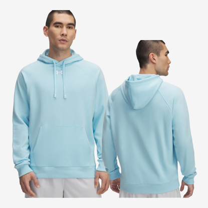 UNDER ARMOUR m kapucar 1379757-494 RIVAL FLEECE HOODIE stream white