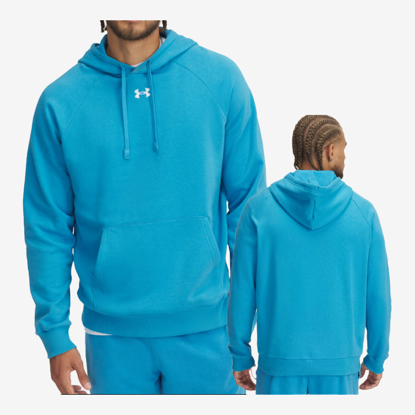 UNDER ARMOUR m kapucar 1379757-452 RIVAL FLEECE HOODIE ether blue white
