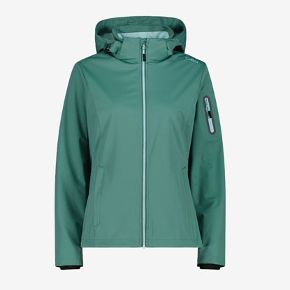 CMP ž softshell 39A5016 E811 LIGHT SOFTSHELL JACKET WITH DETACHABLE HOOD agave