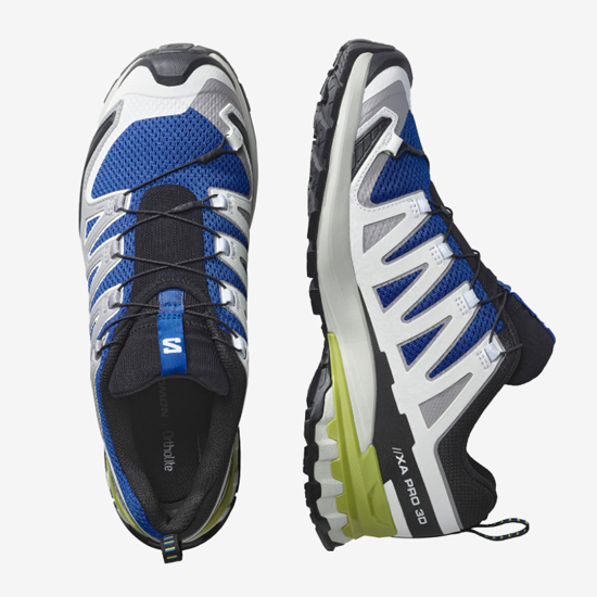 SALOMON m trail copati  477478 XA PRO 3D V9 nautical blue/alloy/dark citron