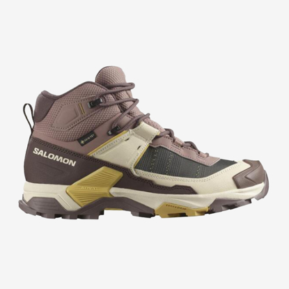 SALOMON ž pohodni čevlji 477544 X ULTRA 5 MID GTX burlwood/french roast/rattan