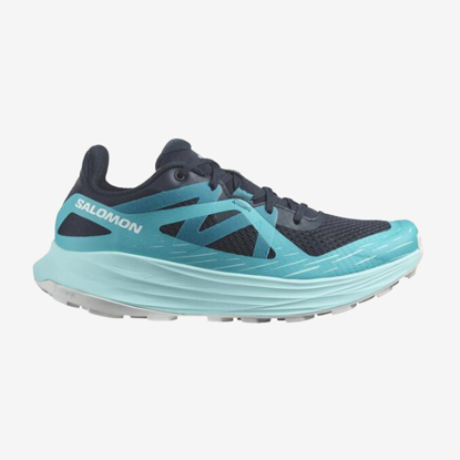 SALOMON ž trail copati 474858 ULTRA FLOW carbon/peacock blue/white