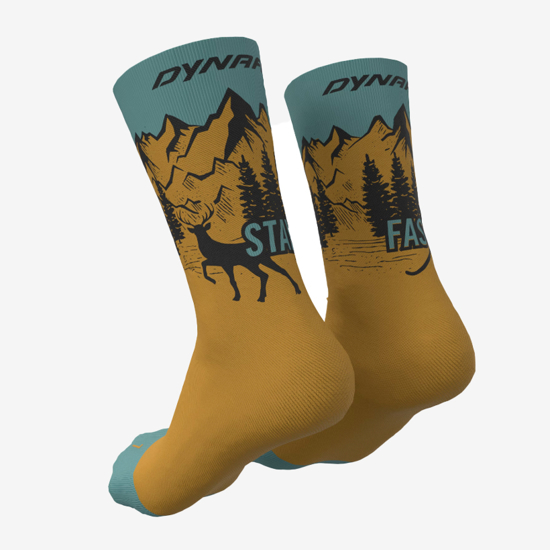 DYNAFIT nogavice 71526 7401 STAY FAST SOCKS tobacco